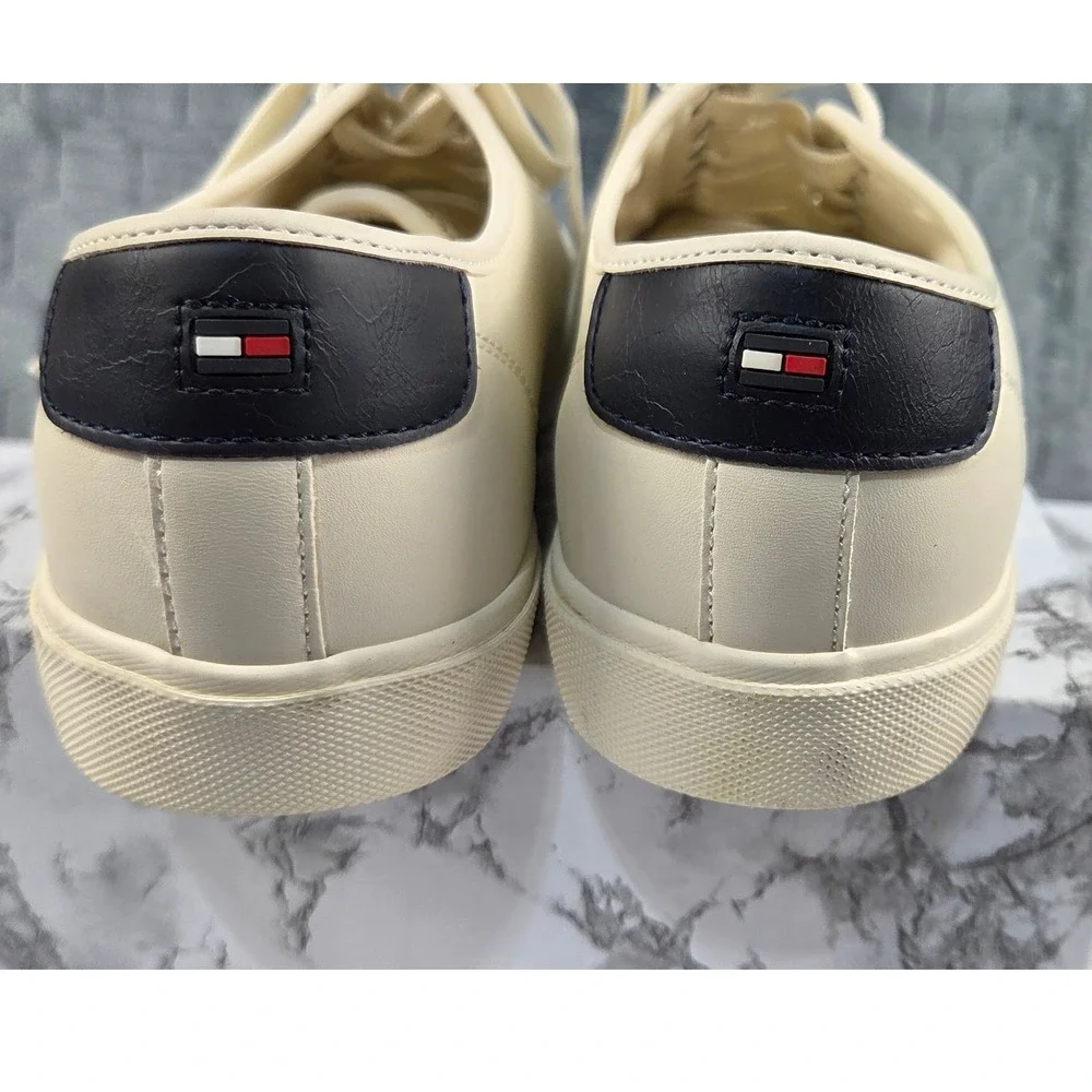 Tommy Hilfiger Mens‎ TMPANDORA2 Sneakers Off White Cream Low Top Shoes Size 9